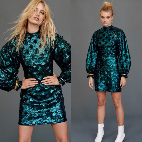 Free People Chante’s Holiday Beaded Mini Dress 4